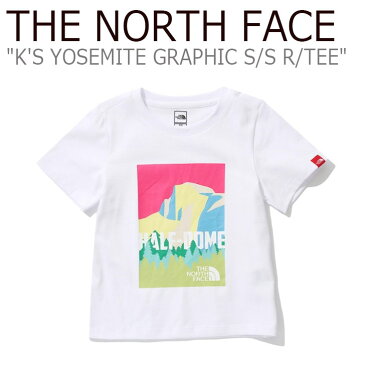 ノースフェイス Tシャツ THE NORTH FACE キッズ K'S YOSEMITE GRAPHIC S/S R/TEE ヨセミテ グラフィック ショートスリーブ ラウンドTEE WHITE ホワイト NT7UK11S ウェア 【中古】未使用品