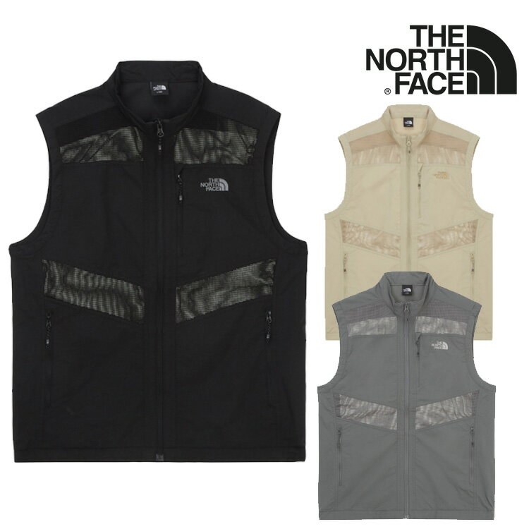 ノースフェイス ベスト THE NORTH FACE M'S MESH FLY VEST メンズ メッシュ フライベスト BLACK ブラック BEIGE べージュ GRAY グレー NV5VR00A/B/C ウェア【中古】未使用品