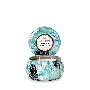 Voluspa ボルスパ メゾンジャルダン 2-WICK ティンキャンドル リンデン&ダークモス MAISON JARDIN Wick Tin Candle LINDEN & DARK MOSS