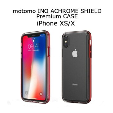 iPhone XS / X ケース motomo INO ACHROME SHIELD Premium CASE(モトモ イノ アクロムシールド プレミアムケース)アイフォン カバー 5.8インチ 背面クリアケース お取り寄せ