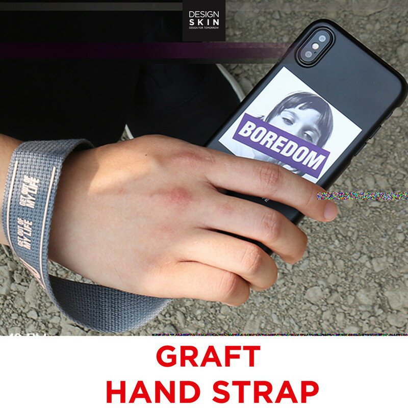 iPhone XS / X ケース Design Skin HAND STRAP CASE（デザインスキン ハンドストラップケース）アイフォン カバー ストラップ付き お取り寄せ