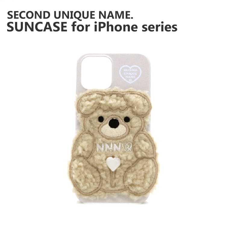 iPhone 12 iPhone 12 Pro iPhone 12 mini iPhone 12 Pro MAX iPhoneSE 2020 SECOND UNIQUE NAME 韓国 ベルト カバー SUN CASE PATCH FLEECE DOG IVORY お取り寄せ