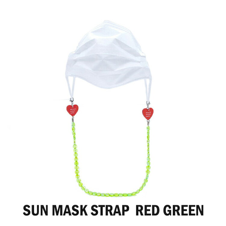 SUN MASK STRAP RED GREEN SECOND UNIQUE NAME. メーカー正規商品 セカンドユニークネーム お取り寄せ