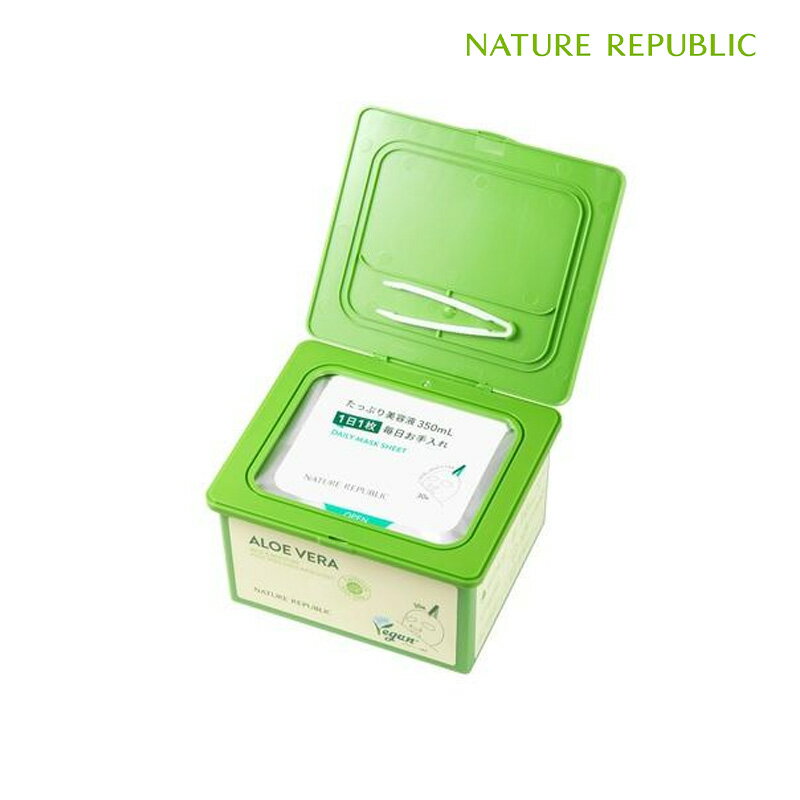 NATURE REPUBLIC マイルド＆モイスチャー アロエ デイリーシート マスク　30枚入/350ml 潤い スキンケア しっとり 韓国コスメ 国内発送