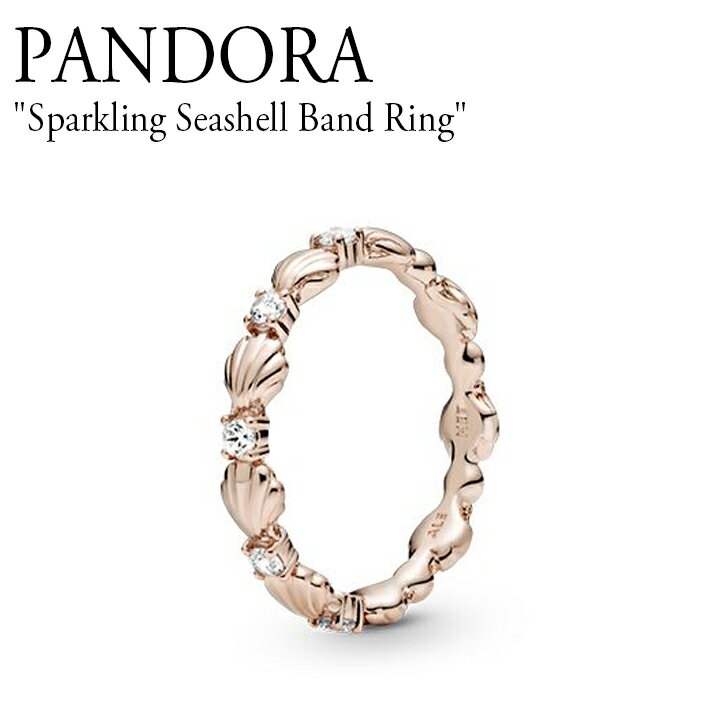 ph O w PANDORA fB[X Sparkling Seashell Band Ring Xp[NO V[VF oh O ROSE [Y COANZT[ 188946C01 ACC