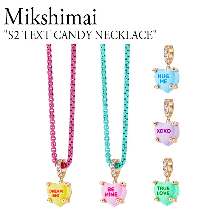 ~NV}C lbNX Mikshimai fB[X S2 TEXT CANDY NECKLACE n[g eLXg LfB lbNX PINK sN YELLOW CG[ BLUE u[ LAVENDER x_[ GREEN O[ s2ttcdnk ACC