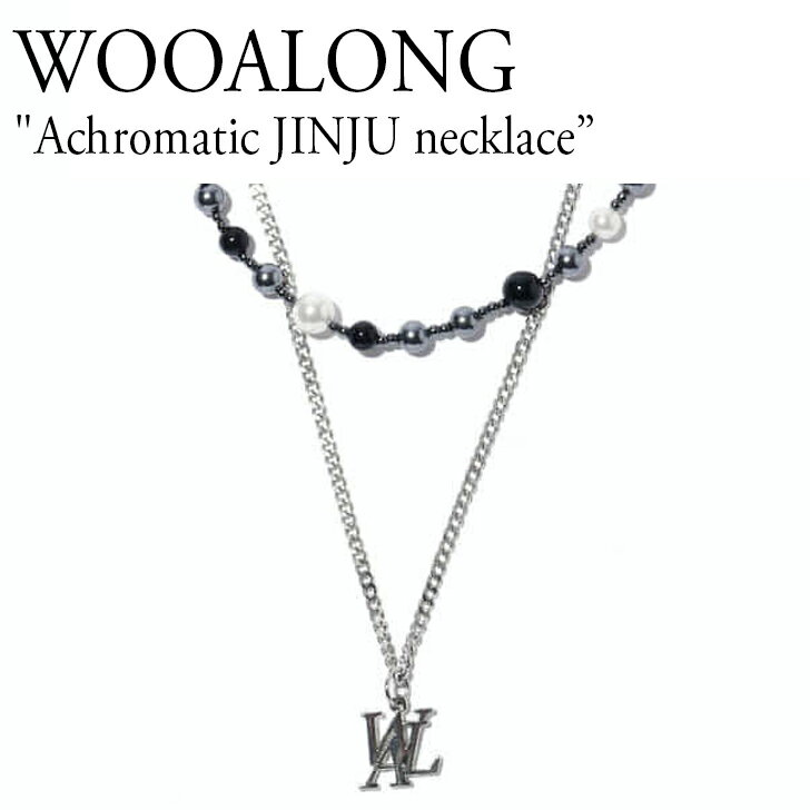 ウアロン ネックレス WOOALONG メンズ レディース Achromatic JINJU necklace アクロマティック jinju ネックレス BLACK ブラック 韓国アクセサリー 1427343 ACC