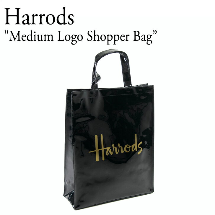 楽天upsuke【即納/国内発送】ハロッズ トートバッグ トート Harrods レディース PVC Medium Logo Shopper Bag pvc ミディアム シンプル ブランド 黒 ブラック CO-307891-R3 バッグ