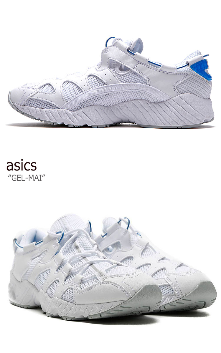 アシックスタイガー スニーカー asics tiger メンズ レディース GEL-MAI ゲルマイ WHITE ホワイト BLUE ブルー H813N-0101 シューズ