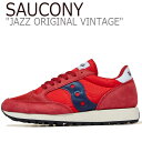 サッカニー ジャズオリジナル スニーカー SAUCONY メンズ JAZZ ORIGINAL VINTAGE ジャズ オリジナル ヴィンテージ RED S70321-7 シューズ