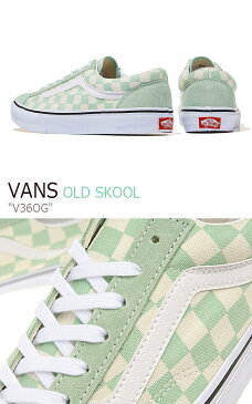 バンズ オールドスクール スニーカー メンズ レディース OLD SKOOL OG オールドスクールOG P.GREEN WHT CHK グリーン ホワイト チェック V36OG シューズ
