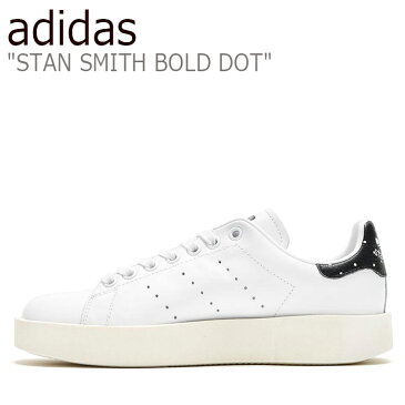 アディダス スタンスミス スニーカー adidas レディース スタン スミス ボールド ドット STAN SMITH BOLD DOT 厚底 WHITE ホワイト BLACK ブラック BA7771 シューズ 【中古】未使用品