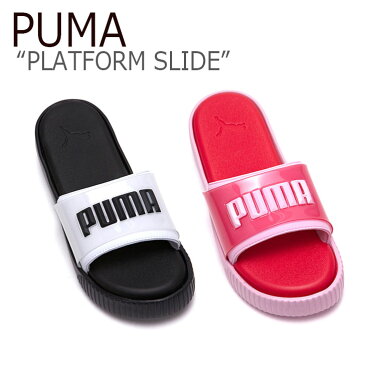 プーマ スリッパ PUMA メンズ レディース PLATFORM SLIDE プラットフォーム スライド WHITE PINK ホワイト ピンク FLPU9A1UX3 FLPU9S1W29 シューズ 【中古】未使用品