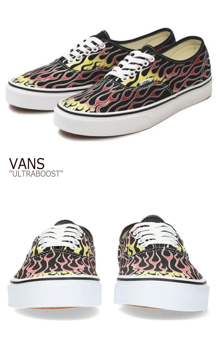 バンズ オーセンティック スニーカー VANS メンズ AUTHENTIC MASH UP オーセンティック マッシュアップ FLAME BLACK フレーム ブラック WHITE ホワイト VN0A38EMVKJ シューズ