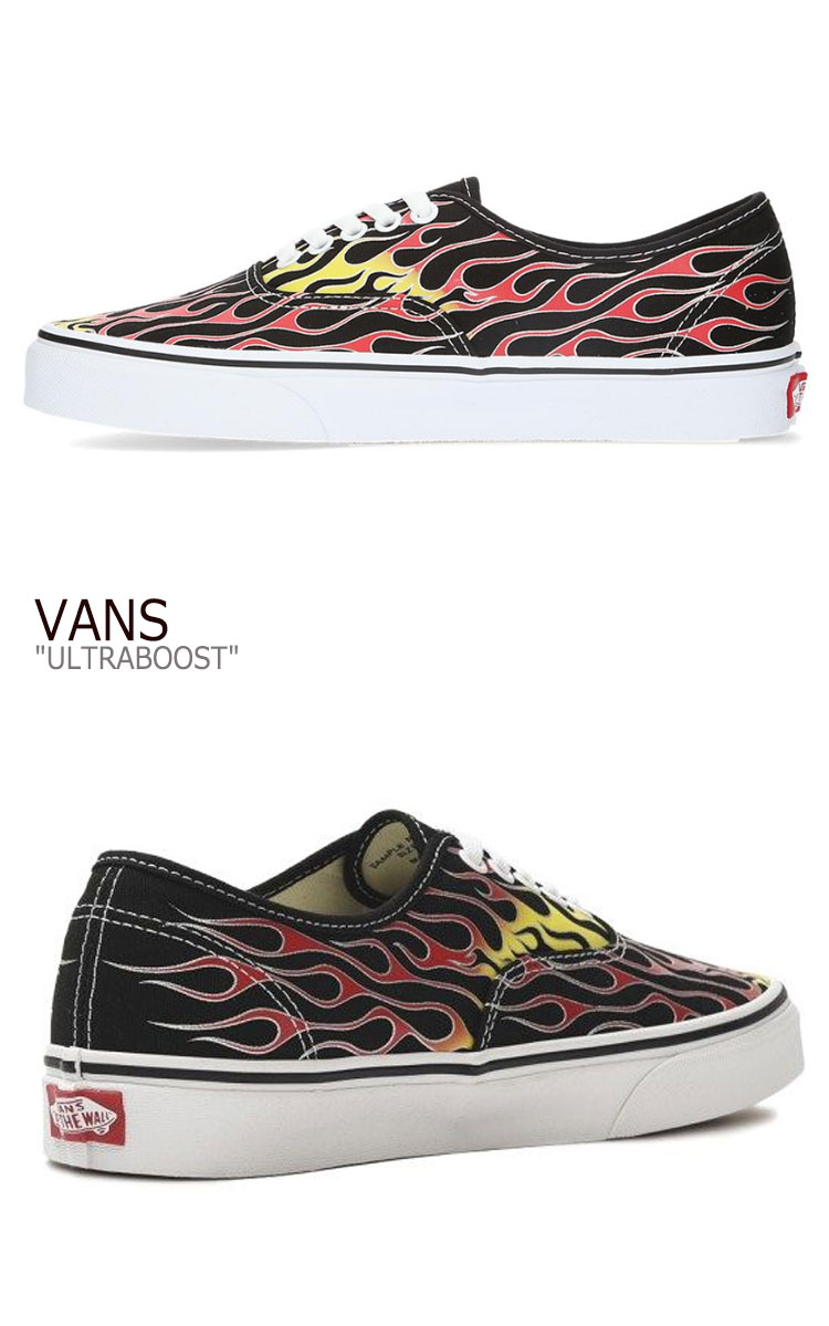 バンズ オーセンティック スニーカー VANS メンズ AUTHENTIC MASH UP オーセンティック マッシュアップ FLAME BLACK フレーム ブラック WHITE ホワイト VN0A38EMVKJ シューズ