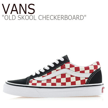 バンズ オールドスクール スニーカー VANS メンズ レディース チェッカーボード OLD SKOOL CHECKERBOARD BLACK RED ブラック レッド VN0A38G135U シューズ