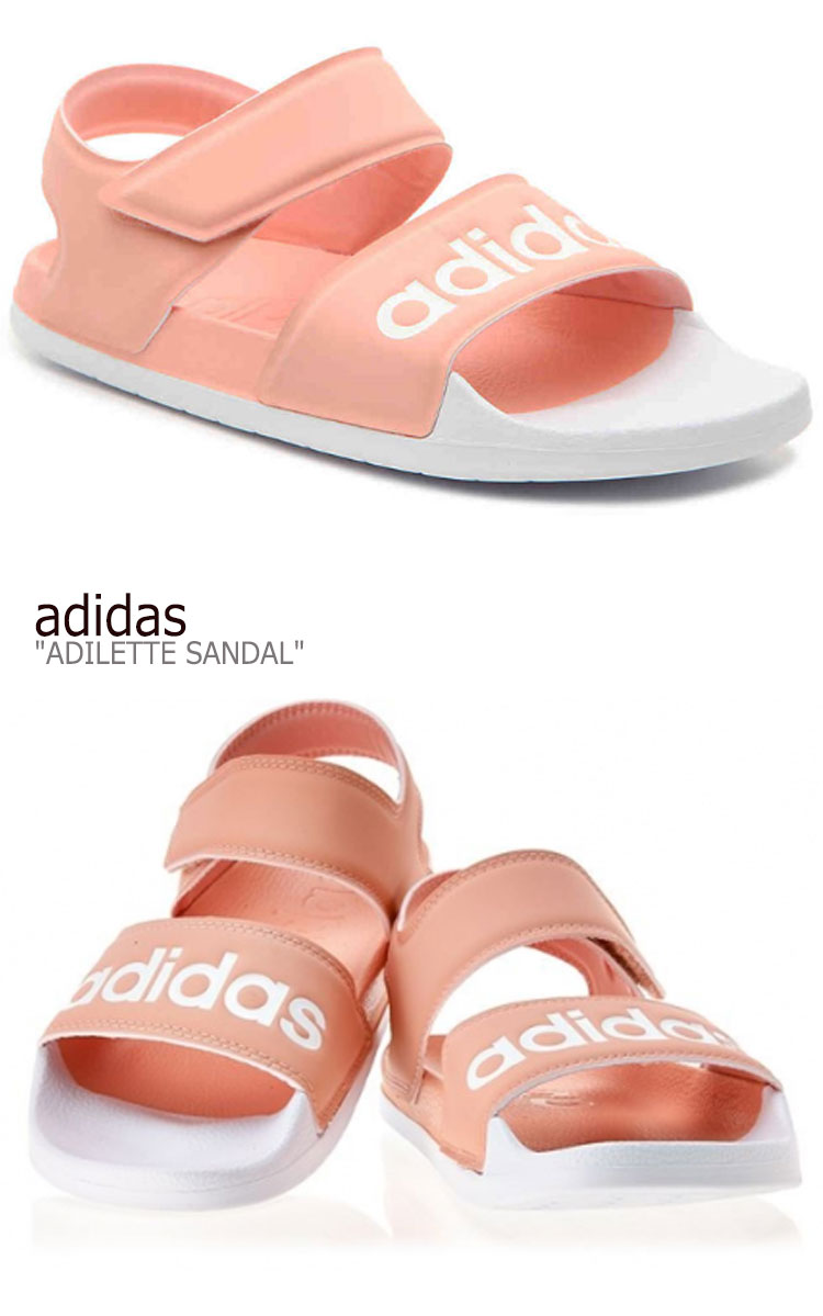 アディダス サンダル adidas レディース ADILETTE SANDAL アディレッタ サンダル PINK ピンク EE4109 シューズ 【中古】未使用品