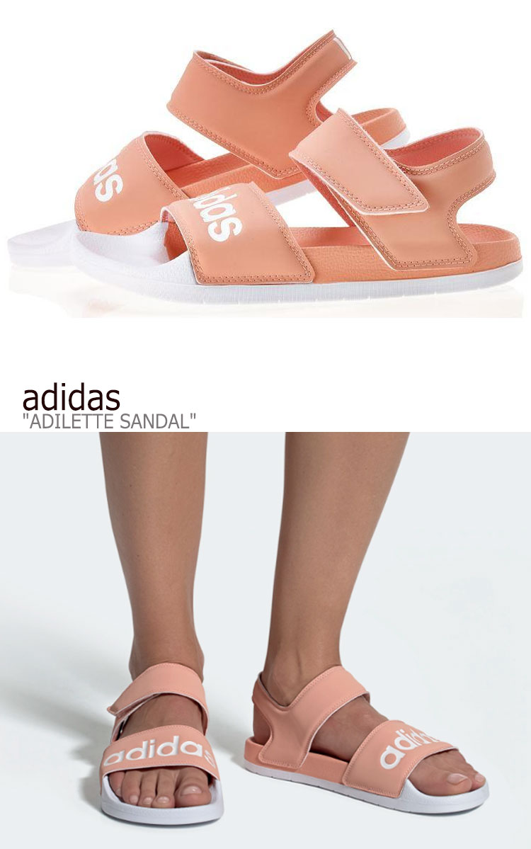 アディダス サンダル adidas レディース ADILETTE SANDAL アディレッタ サンダル PINK ピンク EE4109 シューズ 【中古】未使用品