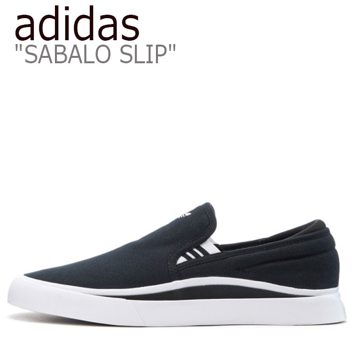 アディダス スニーカー adidas メンズ レディース SABALO SLIP サバロ スリップ BLACK ブラック WHITE ホワイト EE6130 シューズ 【中古】未使用品
