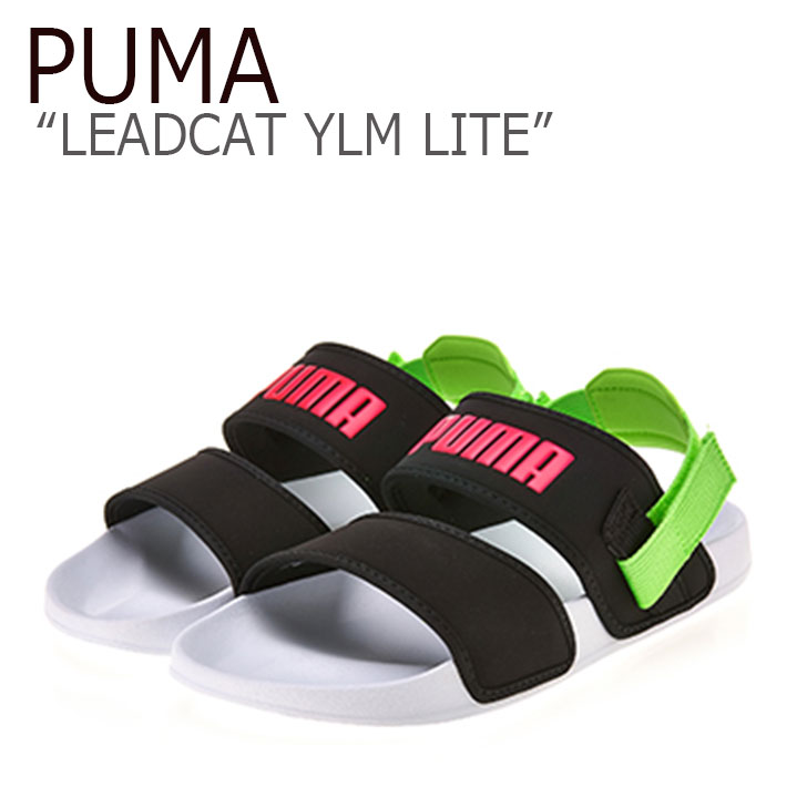 プーマ サンダル PUMA メンズ レディース PUMA×HYUNA LEADCAT YLM LITE リードキャット YLM ライト BLACK GREEN ブラック グリーン 37073305 シューズ 【中古】未使用品