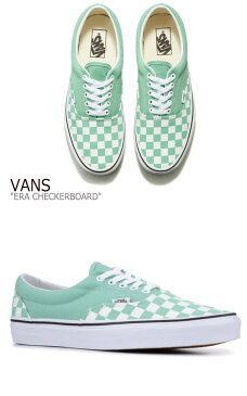 バンズ エラ スニーカー VANS メンズ レディース ERA CHECKERBOARD エラ チャッカーボード NEPTUNE GREEN ネプチューングリーン TRUE WHITE トゥルーホワイト VN0A38FRVOV シューズ