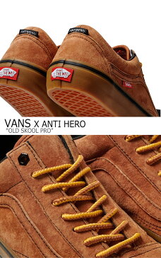 バンズ オールドスクール スニーカー VANS X ANTI HERO メンズ OLD SKOOL PRO オールドスクールプロ CAMEL キャメル VN0A45JCVG01 シューズ