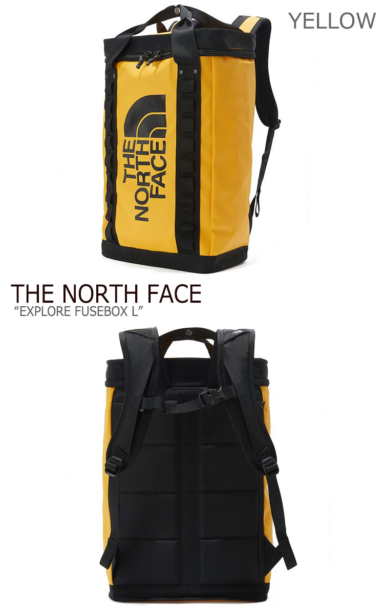 ノースフェイス バックパック THE NORTH FACE メンズ レディース EXPLORE FUSEBOX L エクスプロー ヒューズボックス L BLACK YELLOW ブラック イエロー NM2DK63A/B バッグ 【中古】未使用品