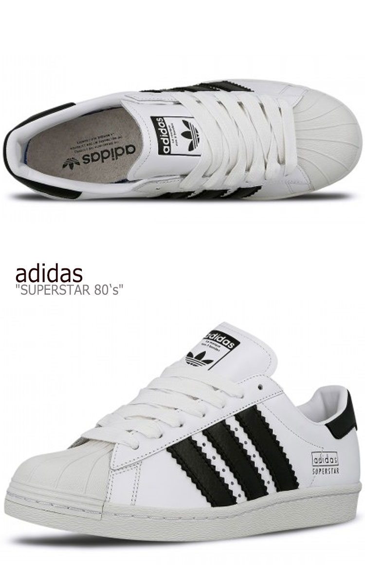 アディダス スーパースター スニーカー adidas レディース SUPERSTAR 80's スーパースター 80's WHITE ホワイト BLACK ブラック CG6496 シューズ 【中古】未使用品