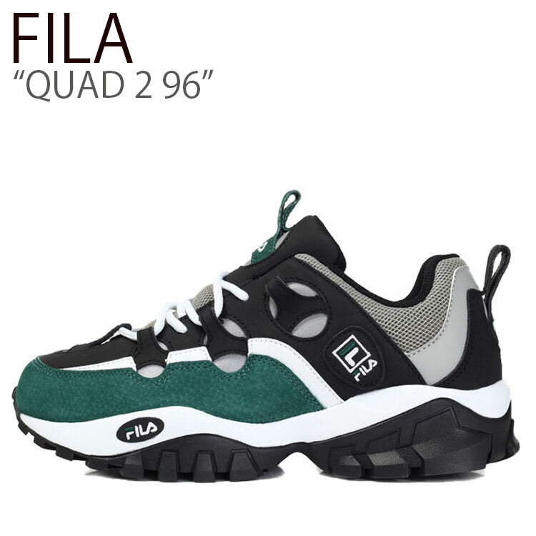 フィラ スニーカー FILA メンズ レディース QUAD 2 96 クアッド2 96 DARK GRAY GREEN ダークグレー グリーン FS1HTB3104X シューズ 【中古】未使用品