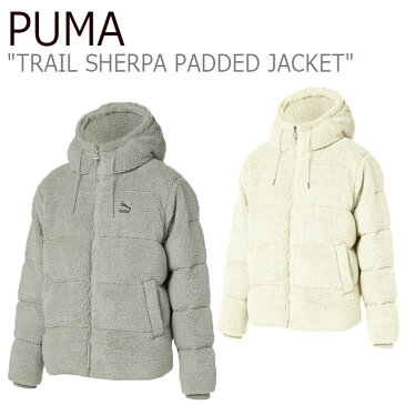 プーマ フリース PUMA メンズ レディース TRAIL SHERPA PADDED JACKET トレイル シェルパ パデット ジャケット WHITE ホワイト GREY グレー 92875101/2 ウェア 【中古】未使用品