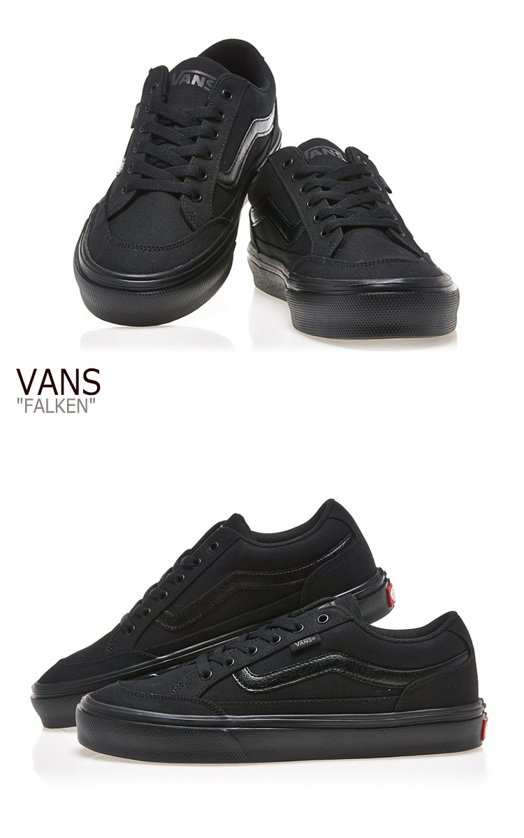 バンズ スニーカー VANS メンズ レディース FALKEN ファルケン BLACK ブラック V3830 シューズ