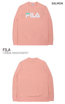 フィラ トレーナー FILA メンズ レディース LINEAR SWEATSHIRTS リニア スウェットシャツ EMERALD エメラルド SALMON サモン INK NAVY インク ネイビー OFF WHITE オフ ホワイト BLACK ブラック FS2POC1001X ウェア