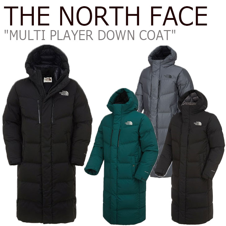 ノースフェイス ロングダウン THE NORTH FACE メンズ レディース MULTI PLAYER DOWN COAT マルチ プレーヤー ダウンコート REAL BLACK BLACK ブラック CHARCOAL GREY グレー DARK GREEN グリーン NC1DK53J/K/L/M ウェア 【中古】未使用品