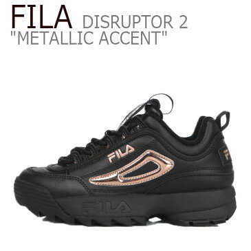 フィラ ディスラプター スニーカー FILA レディース DISRUPTOR 2 METALLIC ACCENT ディスラプター2 メタリック アクセント BLACK PINK ブラック ピンク FS1HTB3476F シューズ