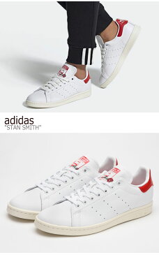 アディダス スタンスミス スニーカー adidas メンズ レディース STAN SMITH スタン スミス WHITE ホワイト RED レッド EH1736 シューズ 【中古】未使用品