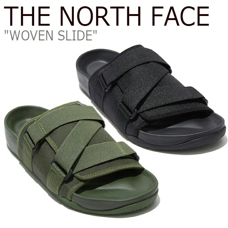 ノースフェイス サンダル THE NORTH FACE メンズ レディース WOVEN SLIDE ウーブン スライド BLACK ブラック KHAKI カーキ NS98L16J/K シューズ 【中古】未使用品
