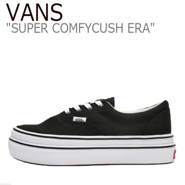 バンズ エラ スニーカー VANS レディース SUPER COMFYCUSH ERA スーパー コンフィークッシュ エラ BLACK ブラック WHITE ホワイト VN0A4U1D1WX シューズ