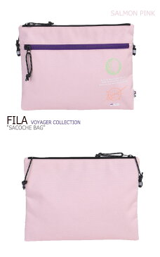 フィラ サコッシュ FILA メンズ レディース VOYAGER COLLECTION SACOCHE BAG ボイジャーコレクション サコッシュバッグ DARK VIOLET ダークバイオレット SALMON PINK サーモンピンク BLACK ブラック FS3BCC5B01X バッグ