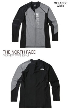 ノースフェイス 水着 THE NORTH FACE メンズ M'S NEW WAVE ZIP-UP ニュー ウエーブ ラッシュガード ジップアップ GREY グレー NJ5JK07K ウェア 【中古】未使用品