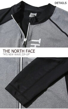 ノースフェイス 水着 THE NORTH FACE メンズ M'S NEW WAVE ZIP-UP ニュー ウエーブ ラッシュガード ジップアップ GREY グレー NJ5JK07K ウェア 【中古】未使用品