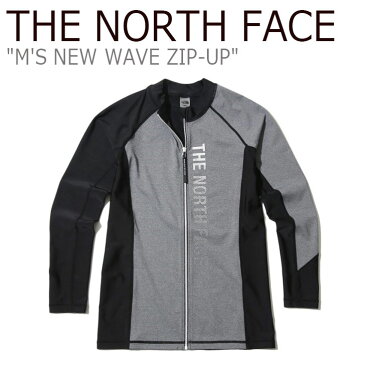 ノースフェイス 水着 THE NORTH FACE メンズ M'S NEW WAVE ZIP-UP ニュー ウエーブ ラッシュガード ジップアップ GREY グレー NJ5JK07K ウェア 【中古】未使用品