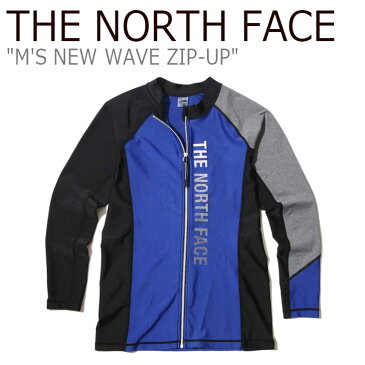 ノースフェイス 水着 THE NORTH FACE メンズ M'S NEW WAVE ZIP-UP ニュー ウエーブ ラッシュガード ジップアップ BLUE ブルー NJ5JK07L ウェア 【中古】未使用品