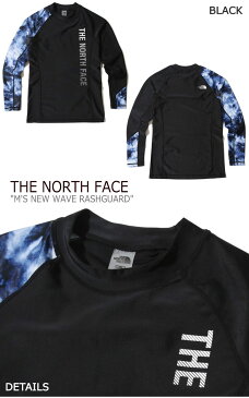 ノースフェイス 水着 THE NORTH FACE メンズ M'S NEW WAVE RASHGUARD ニュー ウエーブ ラッシュガード BLUE ブルー BLACK ブラック GREY グレー NT7TK03J/K/L ウェア 【中古】未使用品