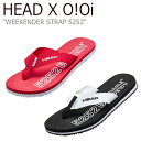 オアイオアイ サンダル HEAD X 5252 by O!Oi メンズ レディース WEEKENDER STRAP 5252 ヘッド ウィークエンダー ストラップ 5252 ビーチサンダル BLACK RED ブラック レッド KF2AM19771BKX/REX シューズ