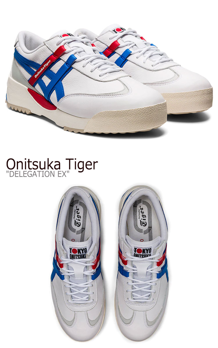 オニツカタイガー スニーカー Onitsuka Tiger メンズ レディース DELEGATION EX デレゲーション WHITE ホワイト ELECTRIC BLUE エレクトリックブルー 1183A559-101 シューズ