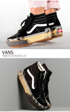 バンズ スケートハイ スニーカー VANS レディース SK8-HI STACKED LX スケート ハイ スタック LX PALM BLACK パームブラック VN0A4U4DXA5 シューズ