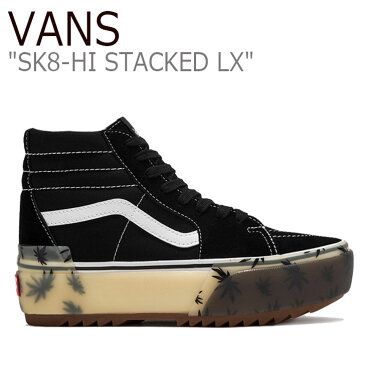 バンズ スケートハイ スニーカー VANS レディース SK8-HI STACKED LX スケート ハイ スタック LX PALM BLACK パームブラック VN0A4U4DXA5 シューズ