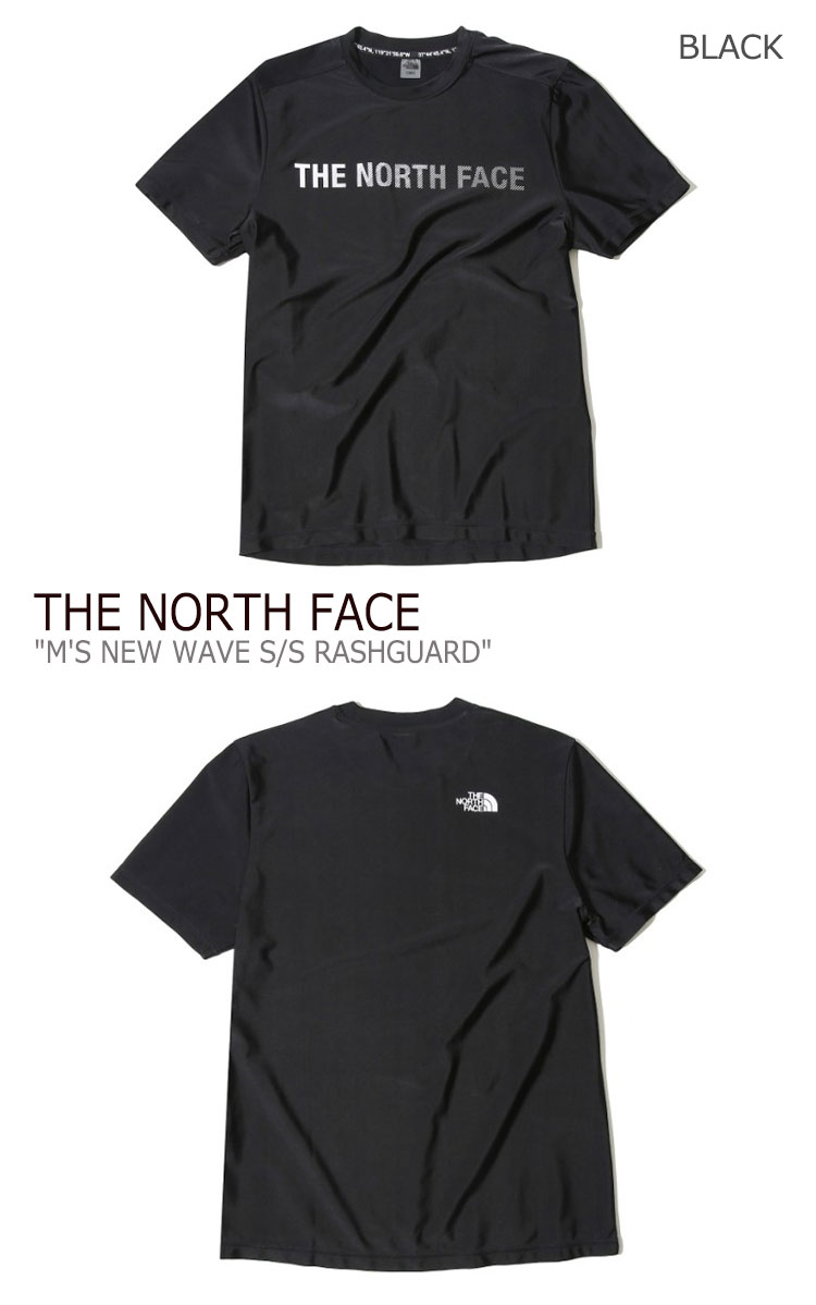 ノースフェイス 水着 THE NORTH FACE メンズ M'S NEW WAVE S/S RASHGUARD ニュー ウエーブ ショートスリーブ ラッシュガード BLACK ブラック WHITE ホワイト NAVY ネイビー NT7TK04J/K/L ウェア 【中古】未使用品