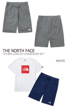 ノースフェイス セットアップ THE NORTH FACE キッズ K'S BOX LOGO EX LOUNGEWEAR SET ボックス ロゴ ラウンジウェア セット WHITE ホワイト BLACK ブラック BLUE ブルー NT7UL31S/T/U ウェア 【中古】未使用品