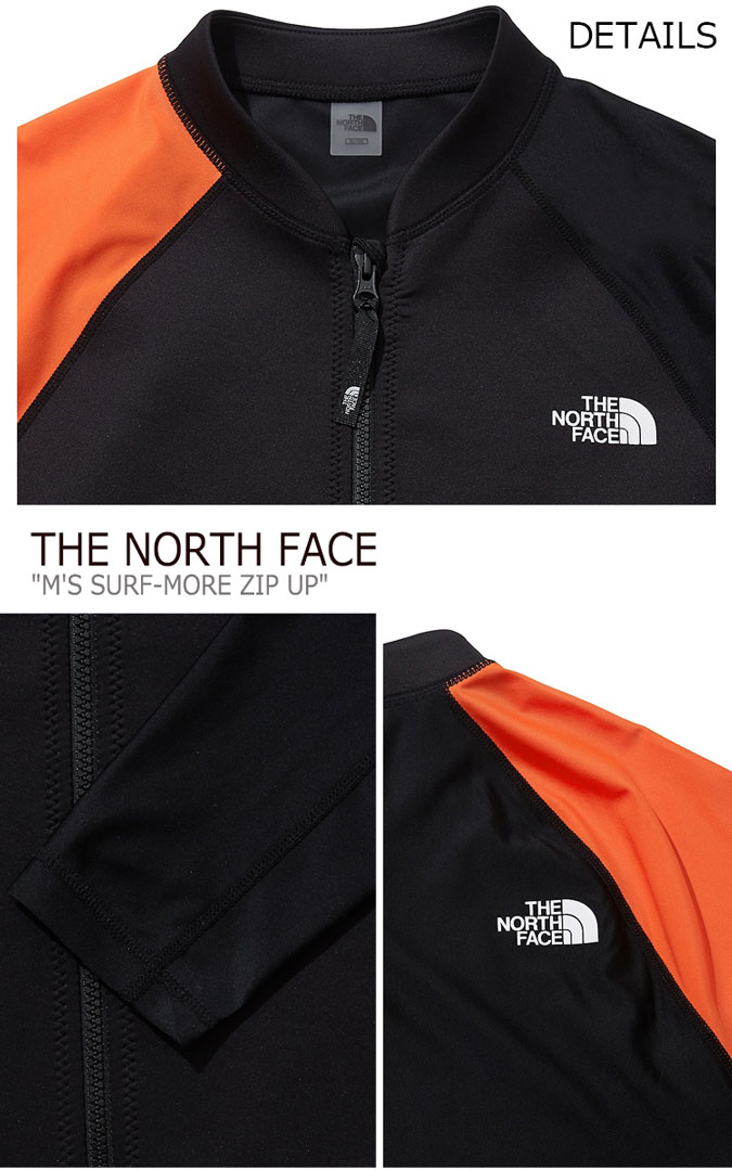 ノースフェイス 水着 THE NORTH FACE メンズ M'S SURF-MORE ZIP UP サーフモア ジップアップ BLACK ブラック ORANGE オレンジ NJ5JL08J/K ウェア 【中古】未使用品